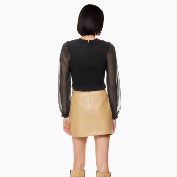 Aritiza Wilfred Tempest Smocked Chiffon Blouse - Picture 2 of 11